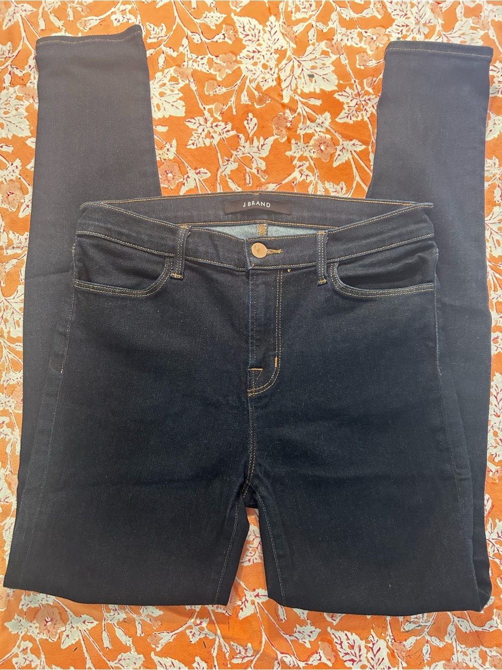 J Brand Dark Blue Maria High-Rise Skinny Jeans